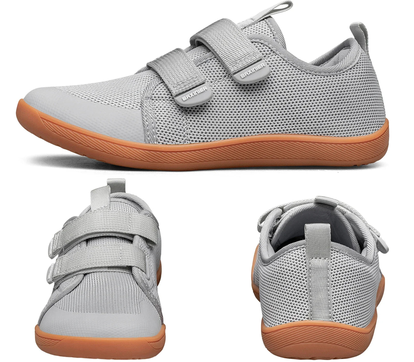 Kids Barefoot Sneakers – Breathable Wide Toe Knitted Mesh Shoes for Boys & Girls, Non-Slip Fashion Walking Cross Trainers