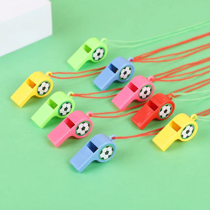 24PCS Colorful Soccer Whistles for Kids – Football Party Favors, Goody Bag & Pinata Fillers, Fun Gifts for Boys & Girls