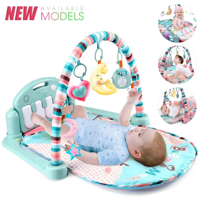 Baby Fitness Stand Music Play Gym – Newborn Piano Crawling Blanket & Pedal Activity Toy for Early Education (0-36 Months)
