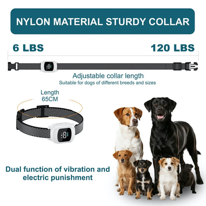 Automatic Anti-Bark Dog Collar IP67 Waterproof Rechargeable Type-C Electric Bark Control Training Device for Dogs Safe Behavior Correction Collar