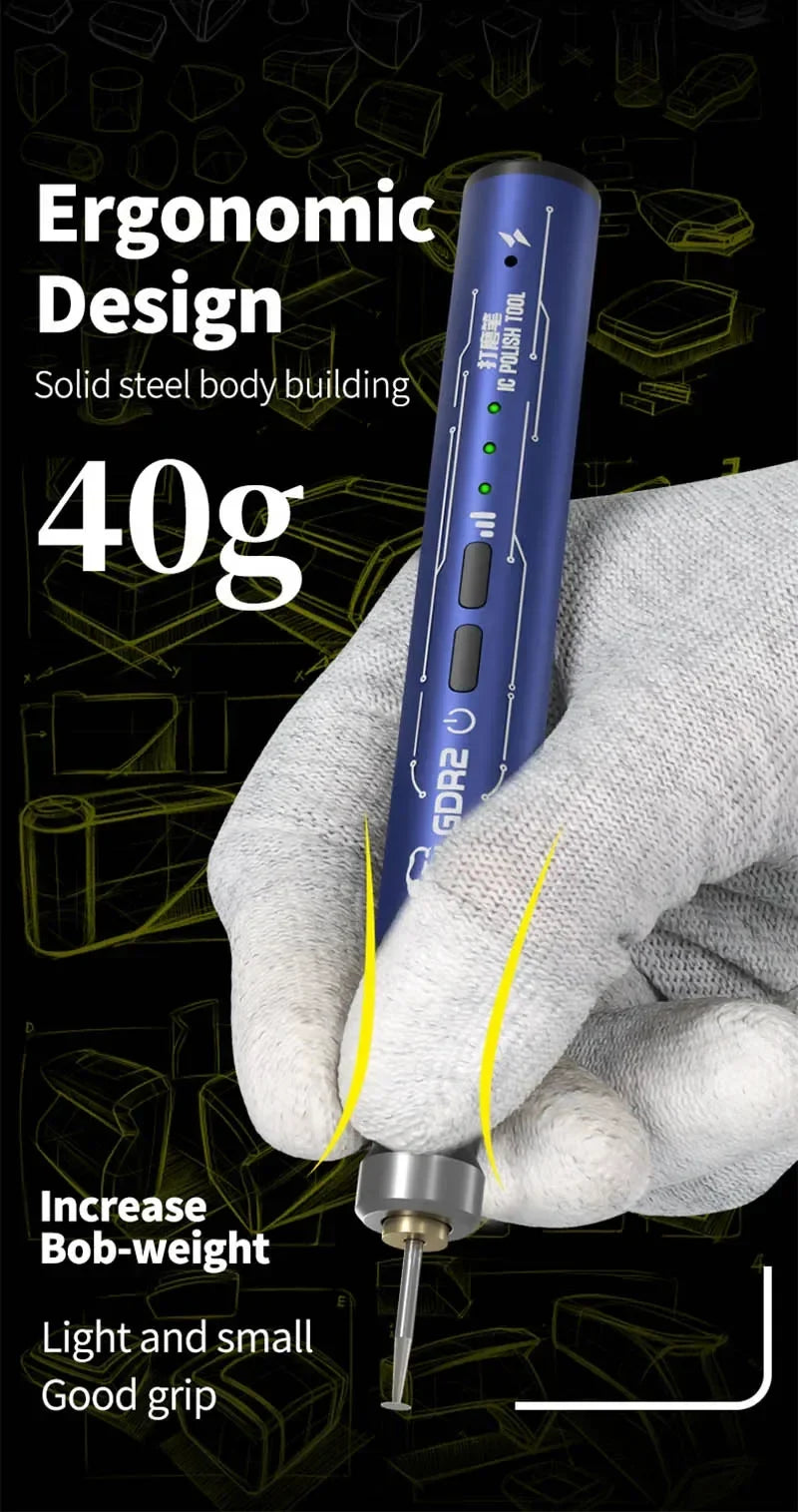MECHANIC GDR2 Electric Polishing Pen — Multi-Function Tool for Mobile, PCB & CPU Repair