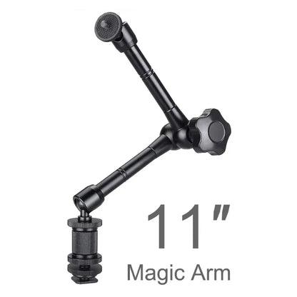 Super Clamp with 7"/11" Adjustable Magic Arm | Articulating Mount for Monitor, LED Light, DSLR Camera, Flash & LCD Video Gear