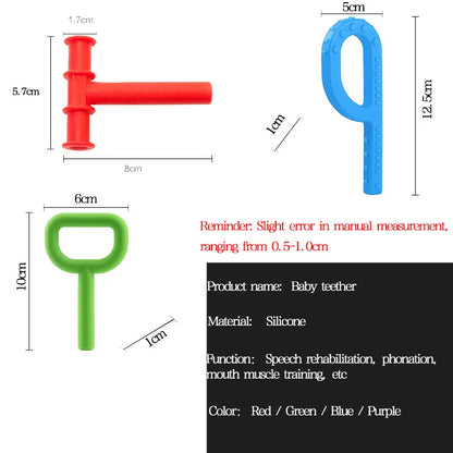 Kids Chewing Tube Speech Therapy Tool — Oral Muscle Training & Teeth Massager for Children’s Speech Rehabilitation