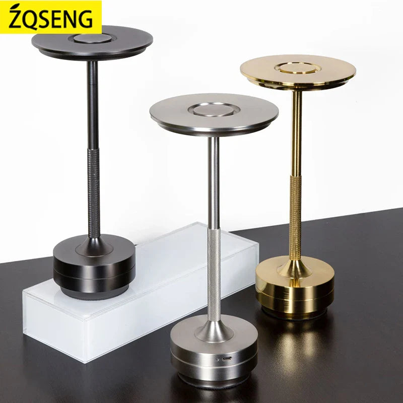 Wireless Rechargeable LED Touch Sensor Table Lamp: Desktop Night Light for Restaurant, Hotel, Bar, Bedroom - Decorative Reading Lamp