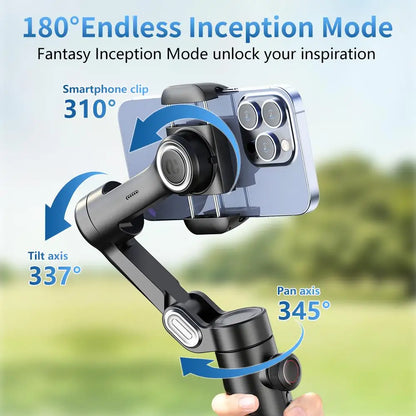 AOCHUAN 3-Axis Handheld Gimbal — Smartphone Stabilizer with Fill Light for iPhone & Android