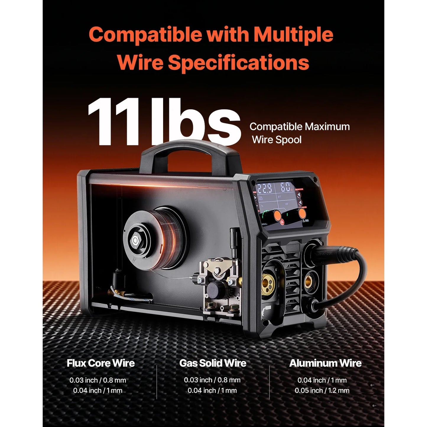 VEVOR 5-in-1 200A MIG Welder – Gas/Flux Core MIG, Stick, Lift TIG, AU TIG with LCD Display