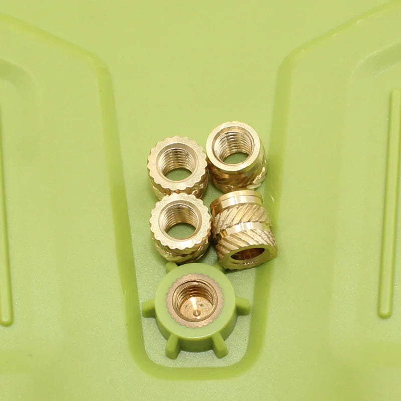 Brass Threaded Insert Nut Kit M2–M8 – Heat Set Knurled Copper Nuts for 3D Printing & Plastic Injection