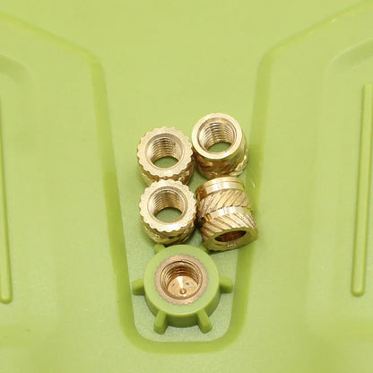 Brass Threaded Insert Nut Kit M2–M8 – Heat Set Knurled Copper Nuts for 3D Printing & Plastic Injection