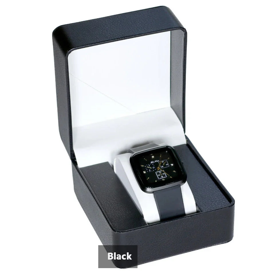 Lnofxas Black Single Watch Gift Box — PU Leather Wristwatch Display Case with Pillow, Organizer for Men
