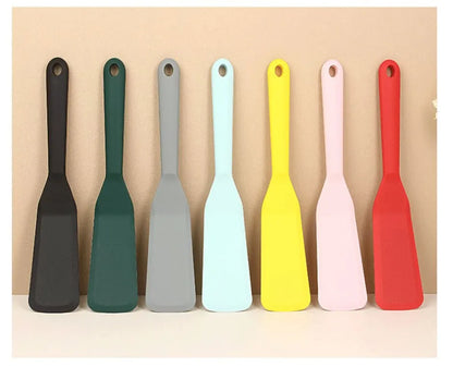 7-Color Silicone Frying Shovel – Non-Stick Pancake, Egg & Steak Spatula for Kitchen & Baking