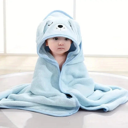 Animal Baby Bathrobe – Soft, Quick-Absorbent Hooded Coral Velvet Sleeping & Cuddle Robe for All Occasions