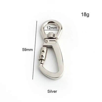 Auto-Locking Dog Leash Carabiner Clip – Swivel Rotating Ring Pet Hook for Outdoor Walking, Keychain & Pet Accessories