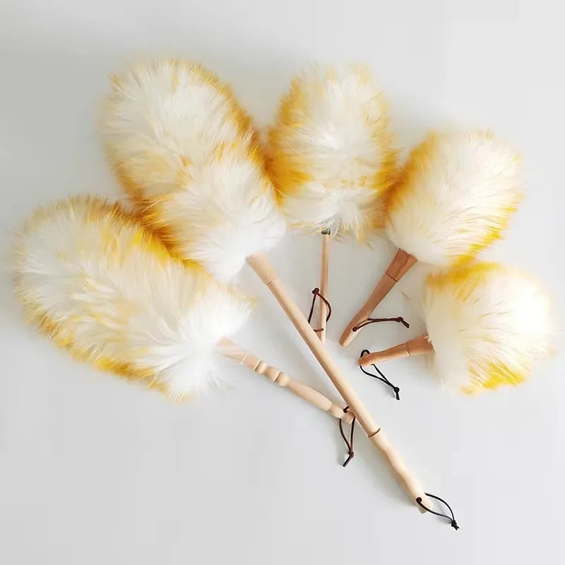 Scalable Wool Duster Brush — Household & Car Cleaning Tool, Washable Dust Sweeper for Home Use