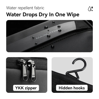 Men's Travel Toiletry Bag: Business Trip Essentials, Dry-Wet Separation, Waterproof Makeup Storage, Fitness & Bath Bag - L_MR86 Wash Bag