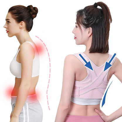 Adjustable Posture Corrector Back Brace – Breathable Upper Back, Neck & Shoulder Support for Clavicle & Lumbar Pain Relief