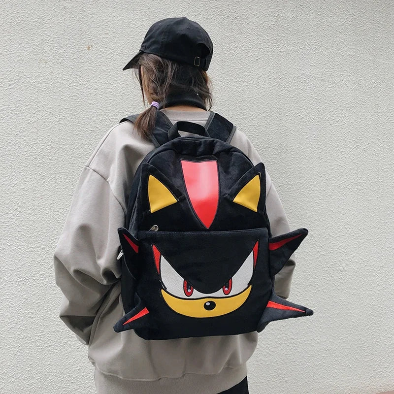 Cartoon Hedgehog Plush Backpack — Large Capacity Schoolbag Handbag for Girls, Cute Student Bag Gift