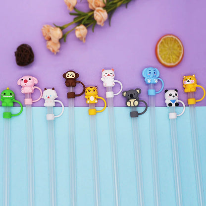 10mm Silicone Straw Covers – Animal Toppers & Spill Stoppers for Stanley 30/40oz Tumbler Accessory