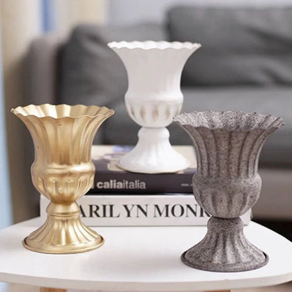 Retro Wrought Iron Flower Pots — Wedding, Dried Flower & Home Decoration Vases for Hotel & Event