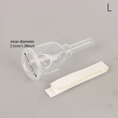 Medical Silicone Male External Catheter - Sterilized Self-Adhesive External Urine Collection Device Sizes S, M & L