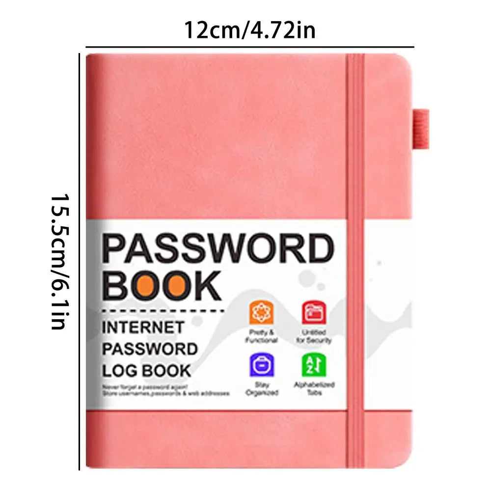 Password Keeper Book with Alphabetical Tabs – Internet & Computer Address Log Notebook for Account Management