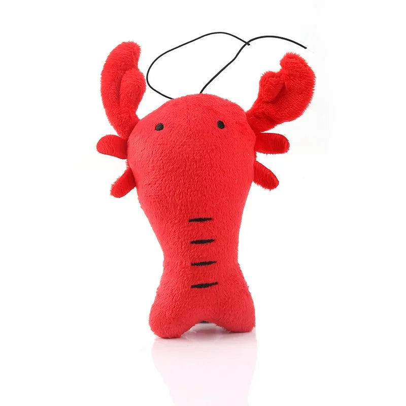 Cute Lobster Plush Dog Toy – Bite-Resistant Squeaky Chew Toy for Puppies & Cats, Fun Pet Accessory
