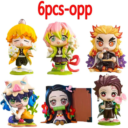 Anime Demon Slayer Blind Box Figures — 1-12pcs Tanjiro & Nezuko PVC Model Ornaments, Kids Christmas & Halloween Gift