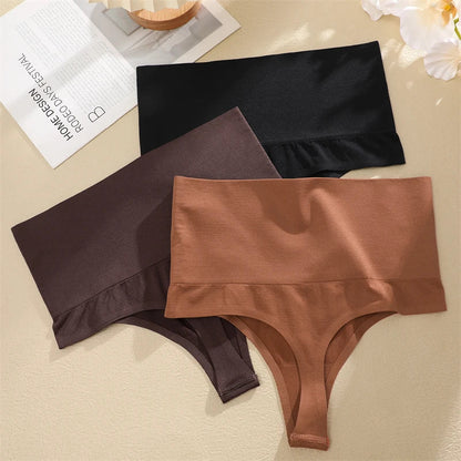 FINETOO High Waist Butt Lifter Thong Panties – Sexy Tummy Control, Belly Shaping Cincher, Slimming Shapewear for Women