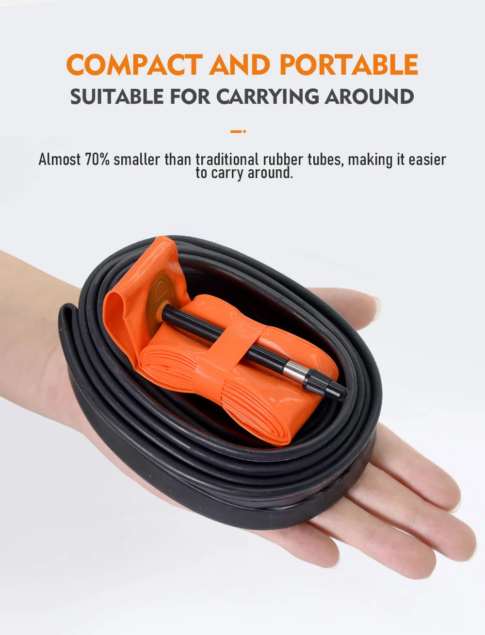 ThinkRider Ultralight 28g Bike Inner Tube — 700x18/25/28/32 TPU Road Bicycle Tire with 65mm French Valve