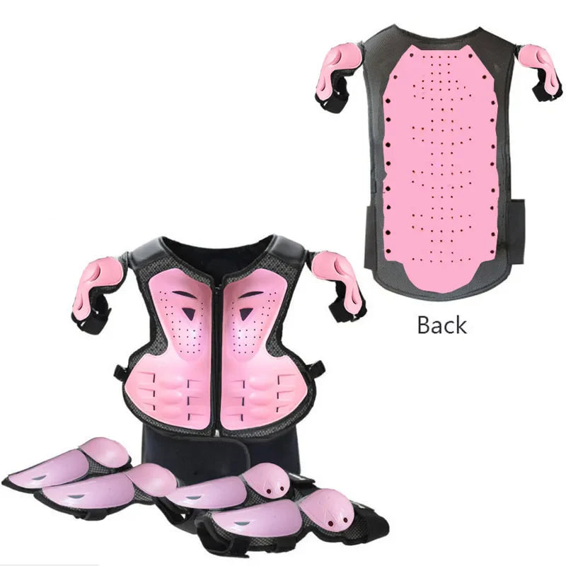 Full Body Protective Armor for Kids & Youth – Motocross, Skating Vest with Chest, Spine, Knee & Elbow Guards (0.8-1.6m)