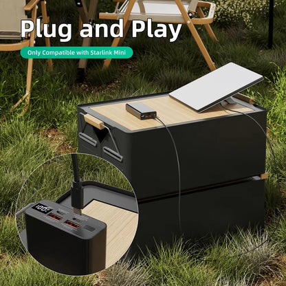 Starlink Mini 2M (6.6ft) DC Power Type-C Replacement Cable – Waterproof Outdoor Barrel Jack Charging Cable