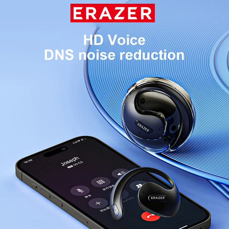 Original ERAZER X15 Pro Bluetooth 5.4 Earphones – Waterproof TWS Sports Headphones with EarHooks & Mic