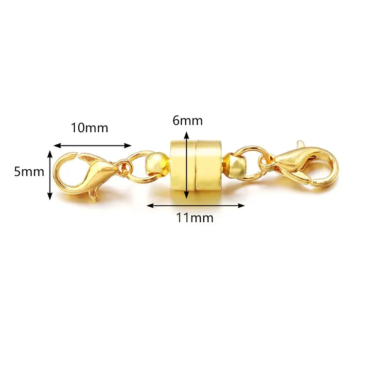 Magnetic Jewelry Clasps - Copper Double Lobster Clasp Connectors for DIY Bracelets & Jewelry Making
