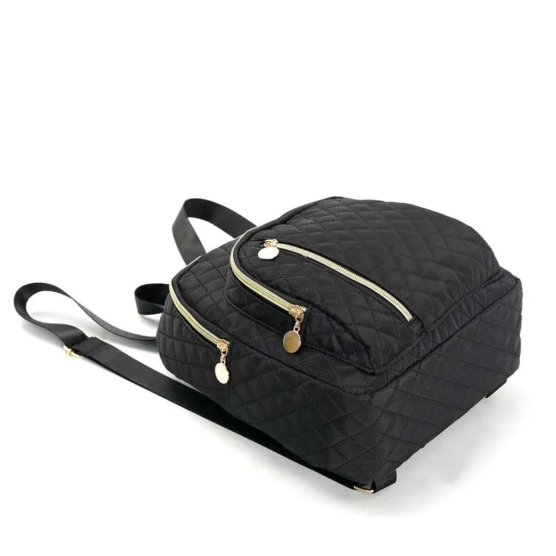 Quilted Pattern Classic Backpack - Stylish and Durable Design