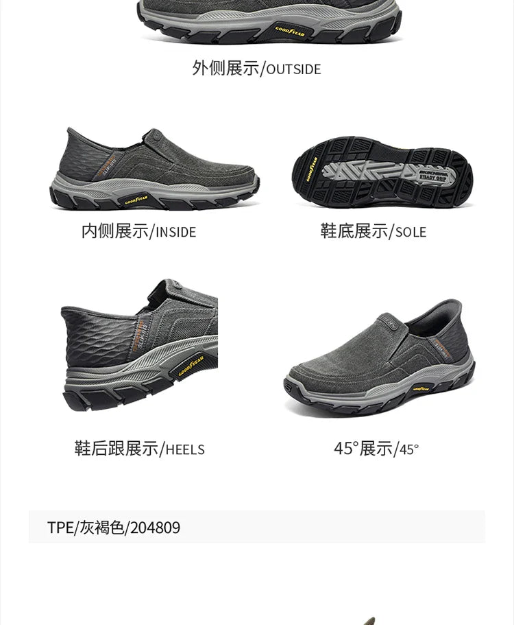 Skechers DJ RESPECTED Men's Slip-On Shoes - Lightweight Casual Canvas, Comfortable, Breathable & Anti-Slip Sneakers