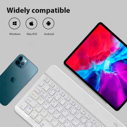Mini Bluetooth Wireless Keyboard Set - Universal Phone Tablet iPad Keyboard and Mouse Accessories