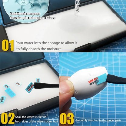 Joystar Model Water Sticker Decal Box – DIY Hobby Model Craft Moisturizing Decal Application Tool Kit