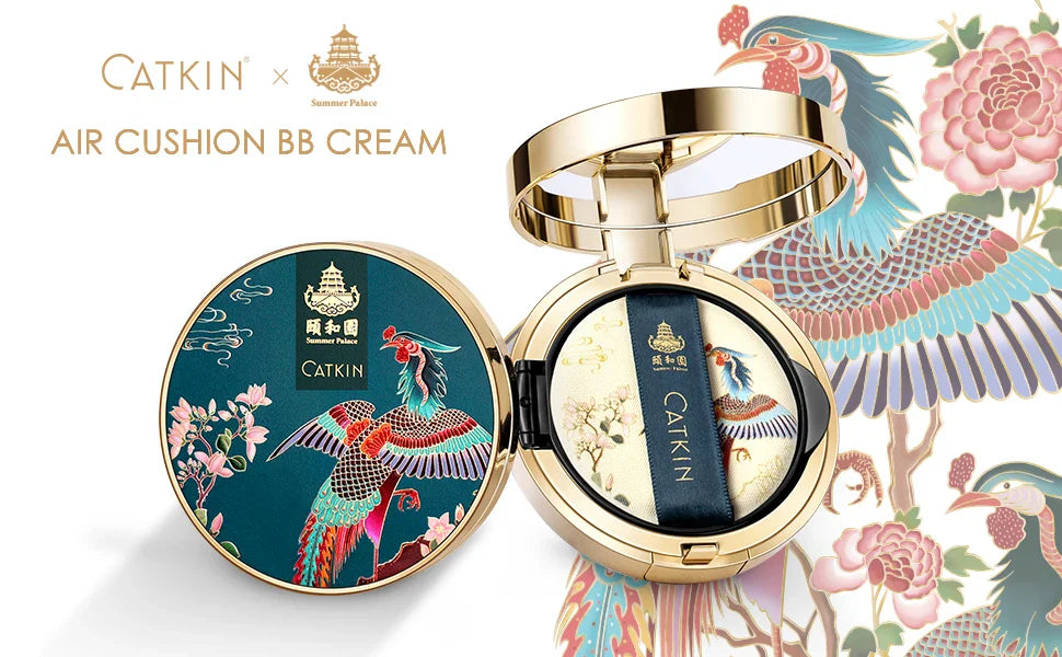 Catkin Phoenix Cushion Foundation – Full Coverage, Sheer Satin Finish, Light Beige with Refill Included