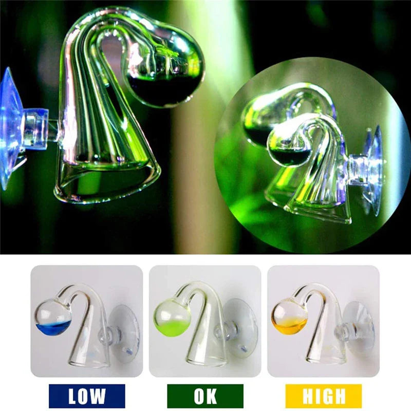 Aquarium CO2 Monitor : Hang-On Diffuse Glass CO2 Drop Checker & PH Sensor - Ideal for Aquatic Planted Tanks and Fish Tank Health Testing