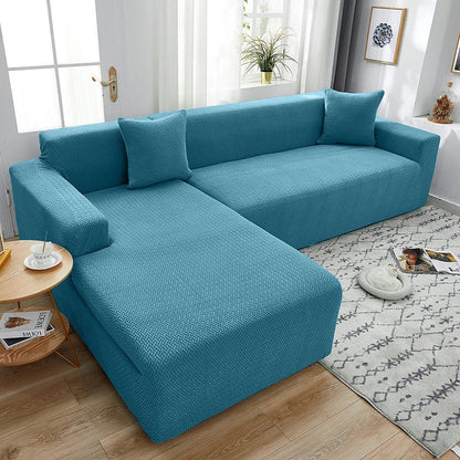 Jacquard Thick Stretch Sofa Cover – Elastic Slipcover for Armchair, L-Shaped & 1–5 Seater Couch Living Room Protector