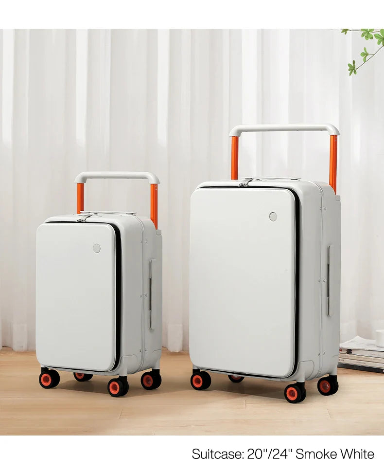 Mixi 20" Wide Handle Carry-On Suitcase — New Design Travel Trolley with Aluminum Frame, Unisex PC Luggage M9275