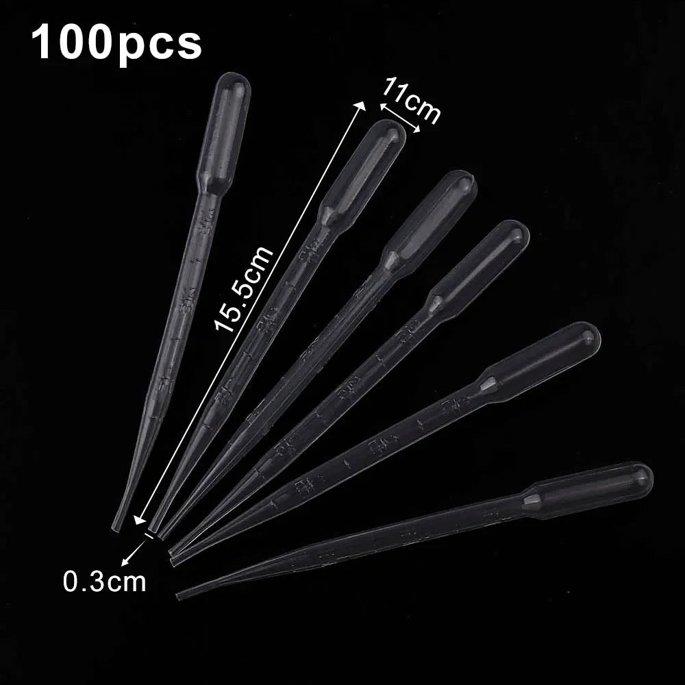 20/100PCS Transparent Plastic Measuring Cups – Disposable Liquid Containers for Epoxy Resin, Silicone Mold, DIY Jewelry Making