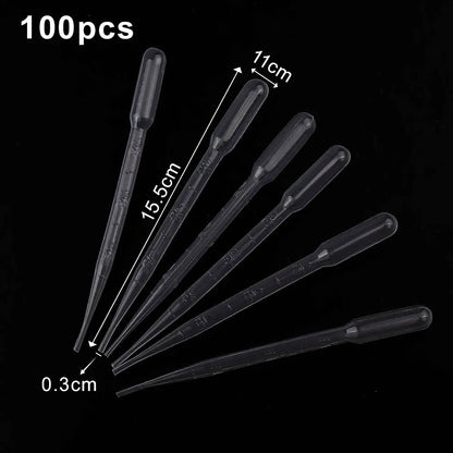 20/100PCS Transparent Plastic Measuring Cups – Disposable Liquid Containers for Epoxy Resin, Silicone Mold, DIY Jewelry Making