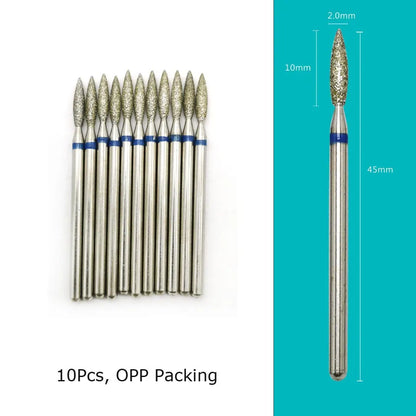 Diamond Cutters for Manicure & Pedicure - HYTOOS Nail Drill Bits: Cuticle Burr Milling Cutter Set