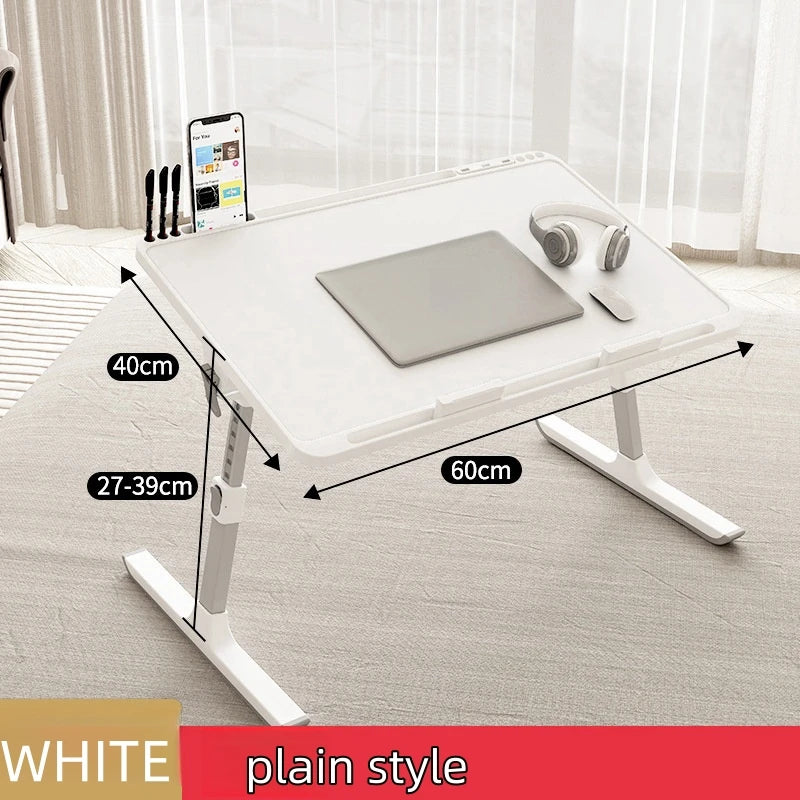 Adjustable Laptop Bed Tray Table – Portable Foldable Desk with Storage Drawer for Sofa & Lap Use