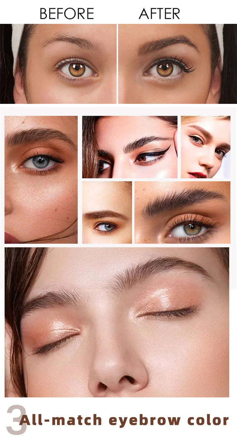 15-Minute Fast Henna Eyelash & Eyebrow Dye Tint Kit – Professional Easy Dye Gel in Brown & Black for Perfect Eyebrows