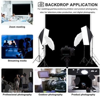 2x3M Photography Backdrop – Photo Booth & Video Background Screen Curtain for Photoshoots & Parties