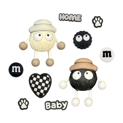 3D Shoe Charms Set – Cute Bear & Flower DIY Buckles for Slippers & Sandals, Girls’ Gift Accessories