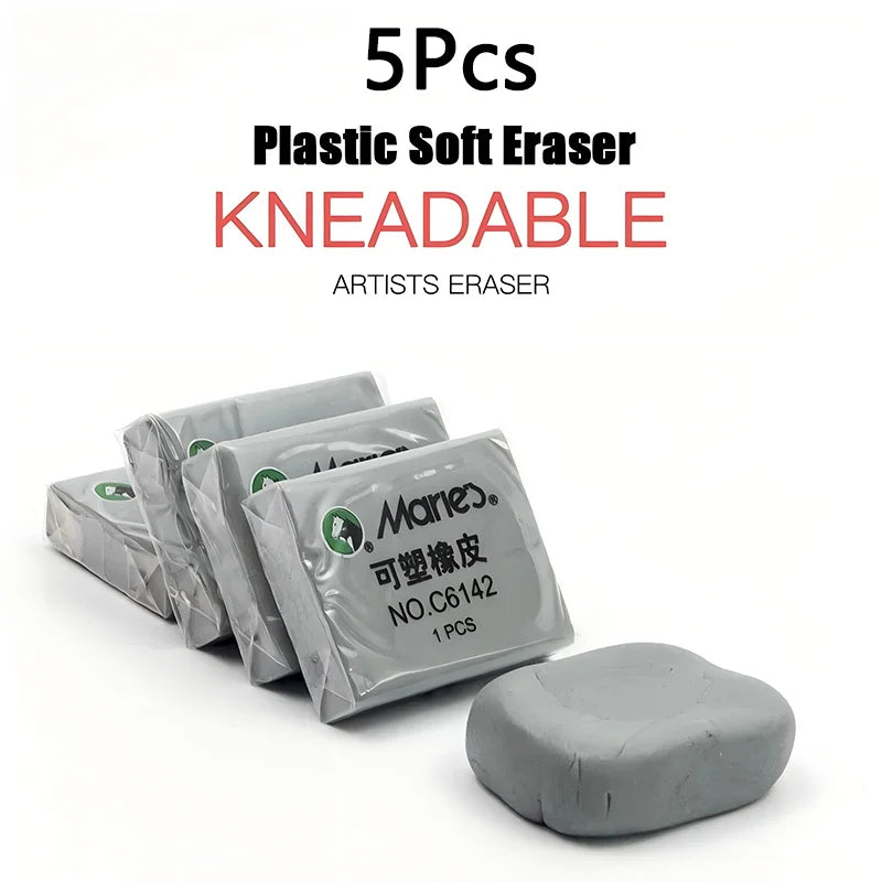 1/3/5pcs Soft Plasticine Eraser for Sketching & Drawing – Art Highlight Kneaded Eraser for Students & Design Work