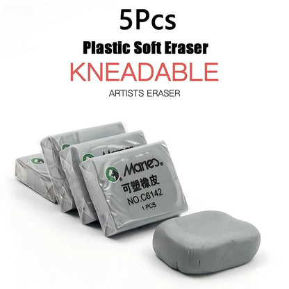 1/3/5pcs Soft Plasticine Eraser for Sketching & Drawing – Art Highlight Kneaded Eraser for Students & Design Work