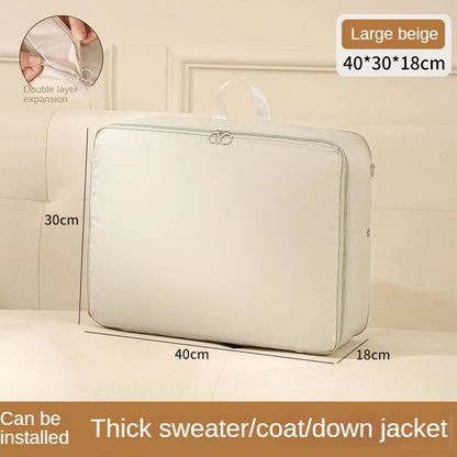 4PCS Compression Packing Bags Set – Foldable Large Capacity Organizer for Clothes, Down Jackets & Cotton Quilts